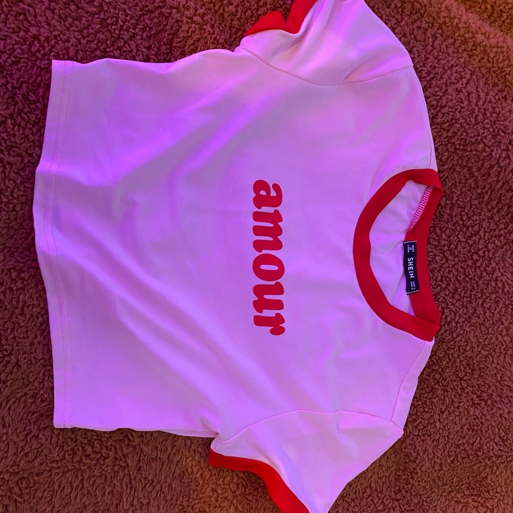 Pink and red crop top